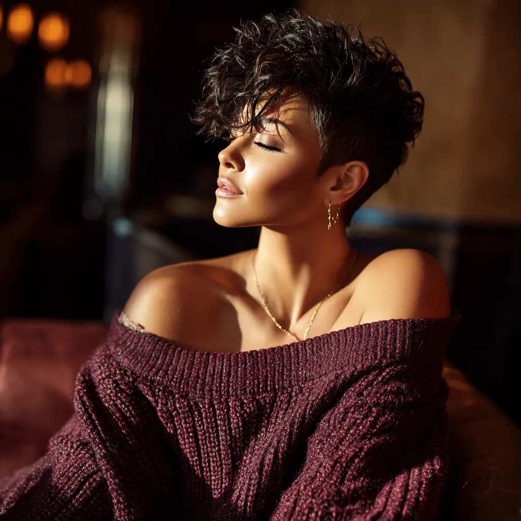 Removing bulk with a modern cropped hairstyle