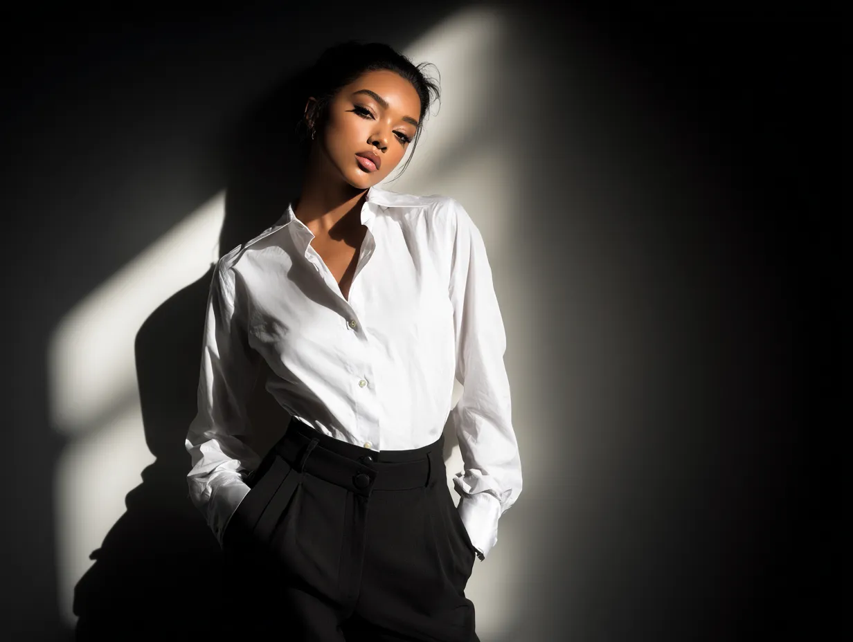 Woman wearing versatile garments for an intentional personal style