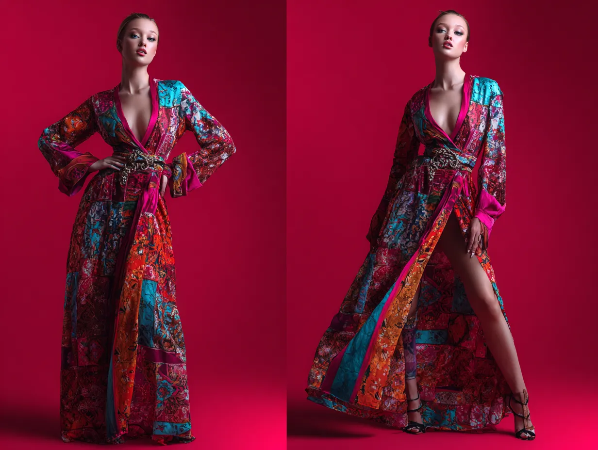 Vibrant and loud fashion editorial featuring mixed garments