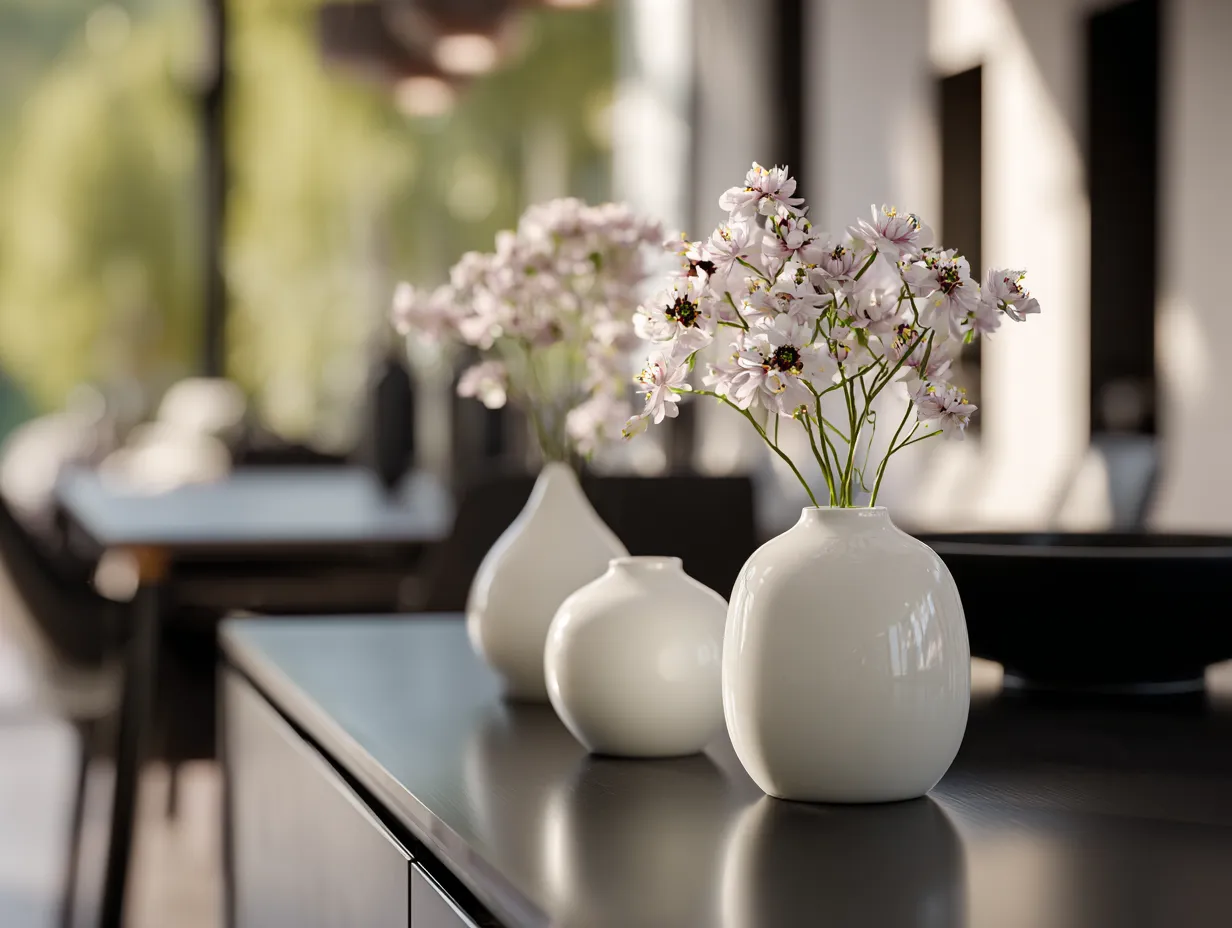 High contrast room with heirloom decor