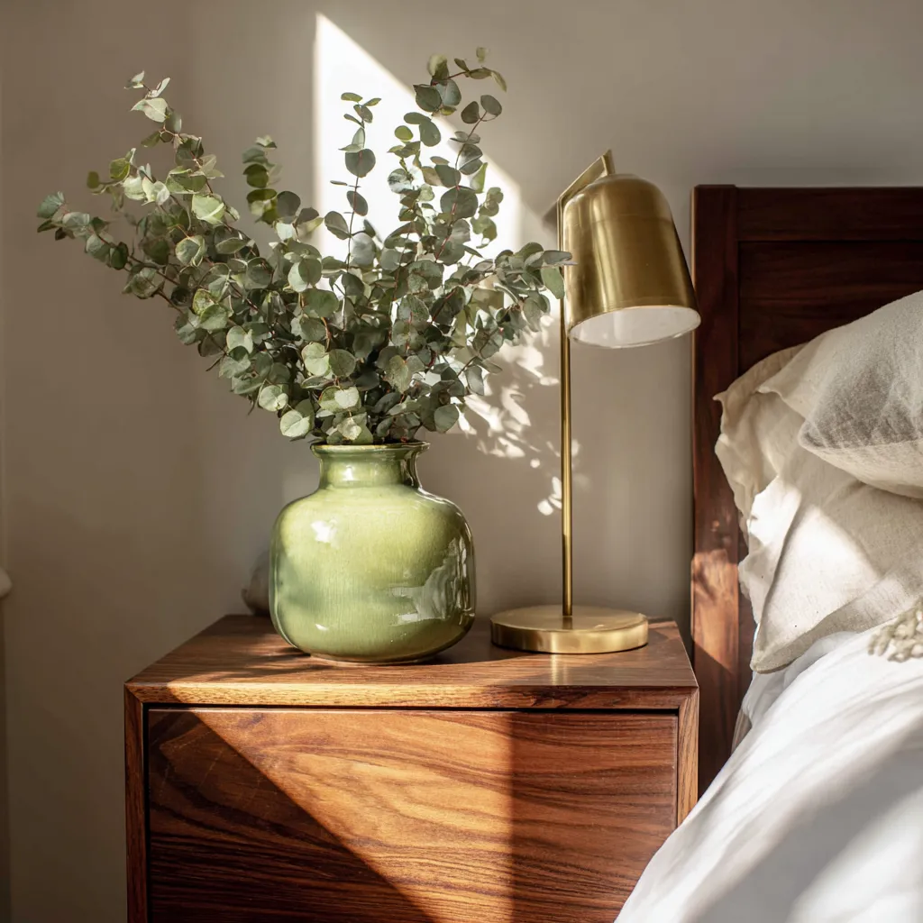 Clear details of elegant interior styling and organic shapes