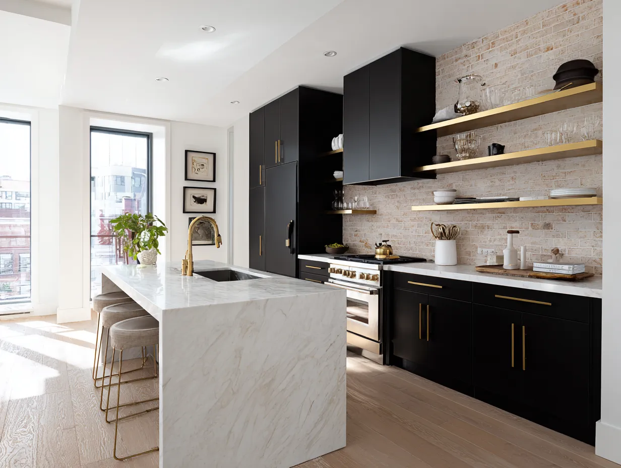 balancing warm baked brick hues