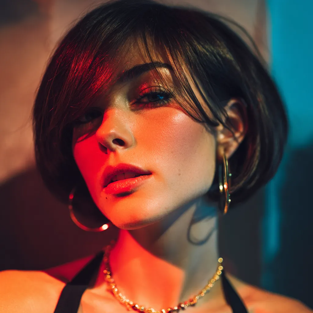 Sleek thick bob haircut exuding wealth and power