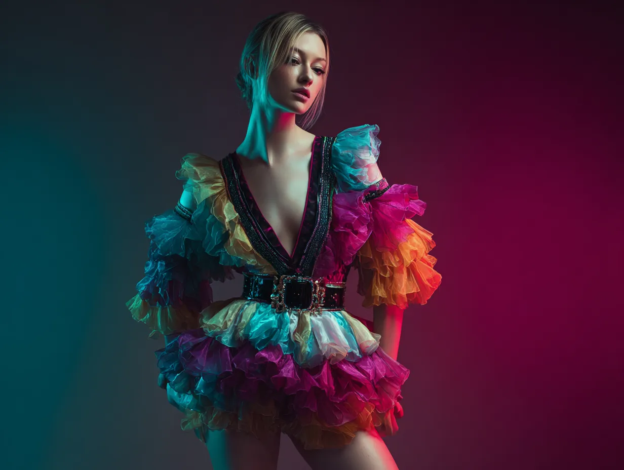 Vibrant and loud fashion editorial featuring high impact garments