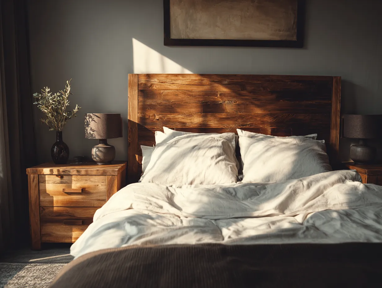 Contemporary sleeping space replacing cool neutral trends.