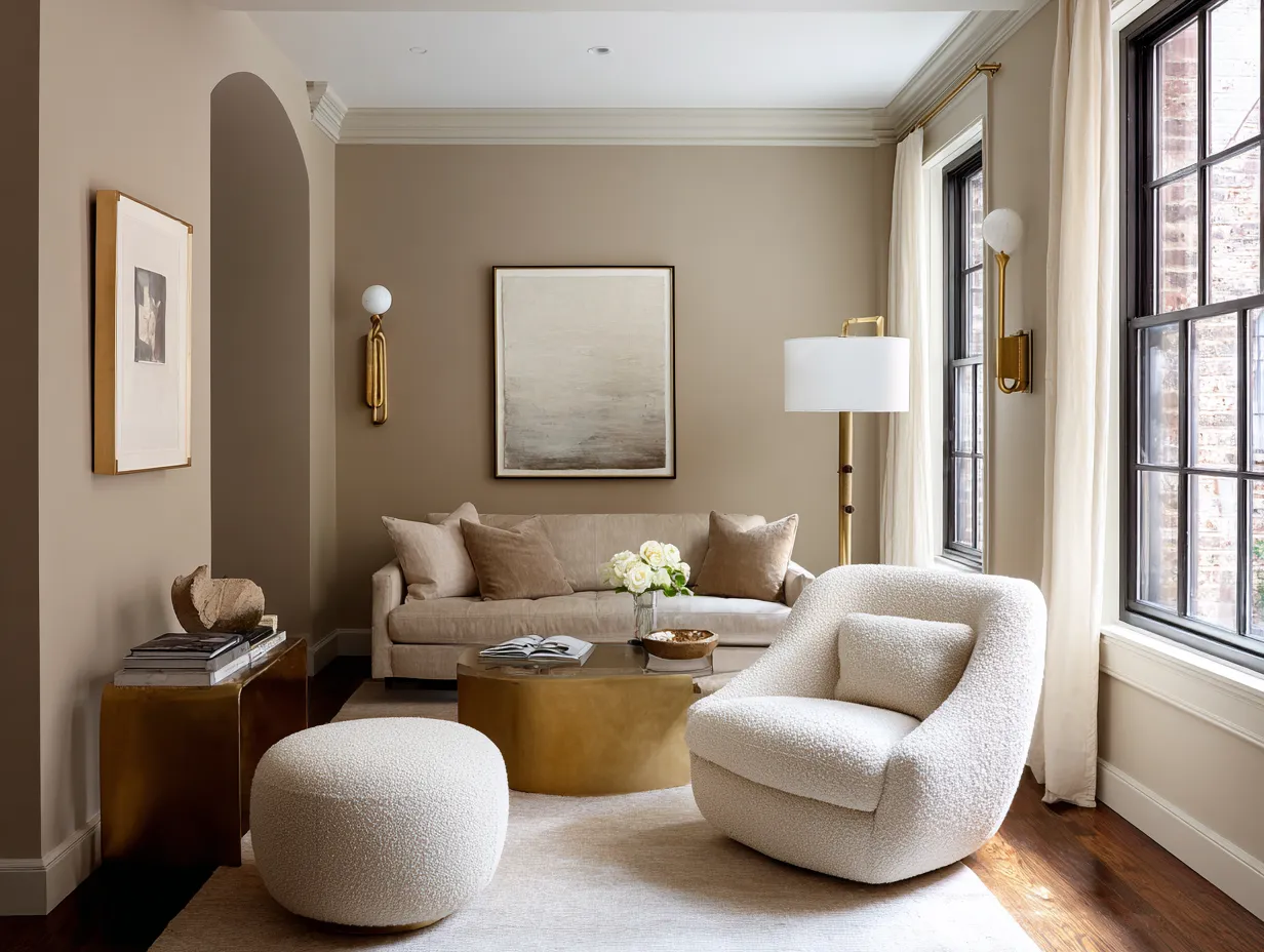 Decorating around a continuous soft interior color palette
