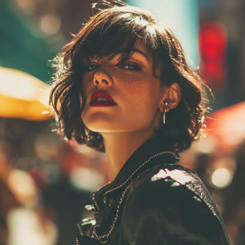   Natural texture collarbone length style for busy lifestyles