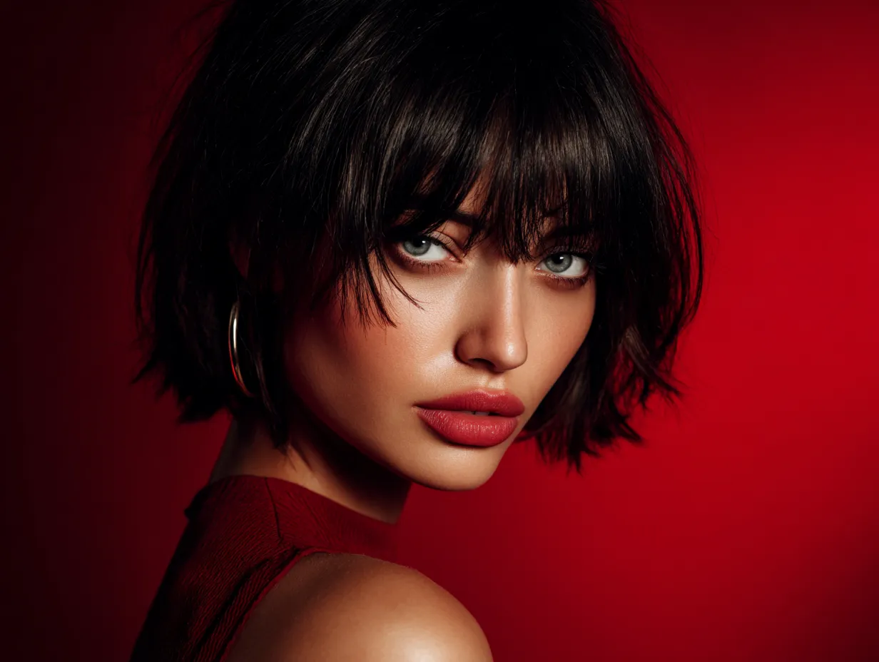 Sophisticated Kitty cut with face framing layers