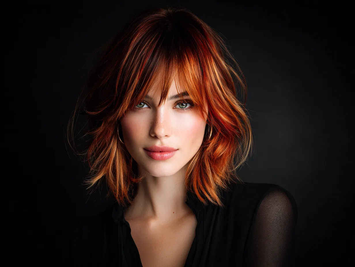 Woman with a versatile mid length haircut