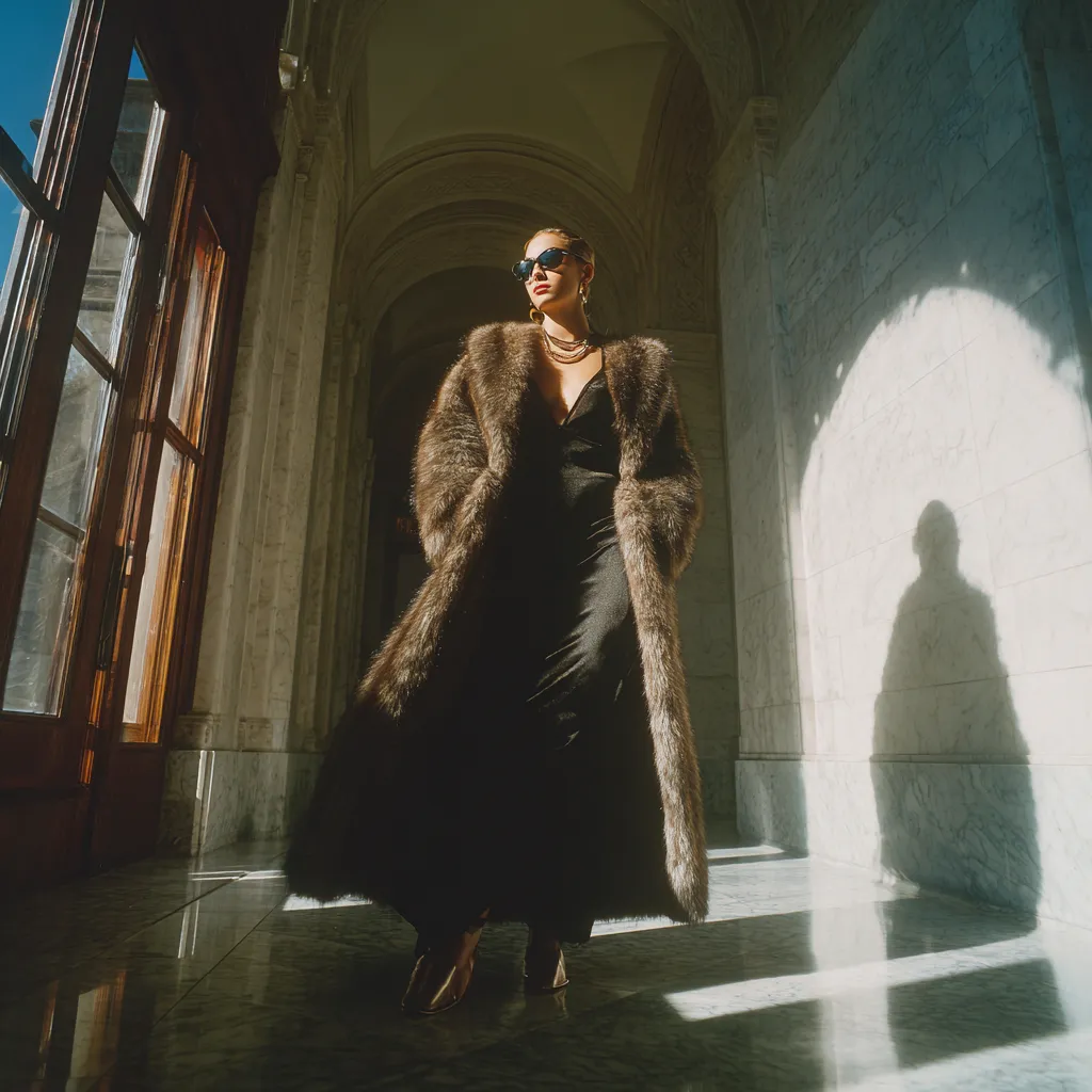 High contrast mafia chic fashion photography