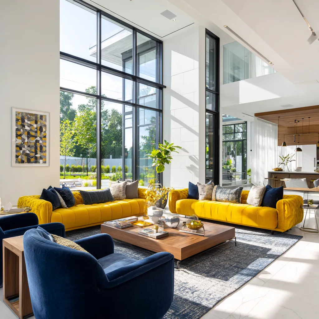 Modern open plan room design for mental focus