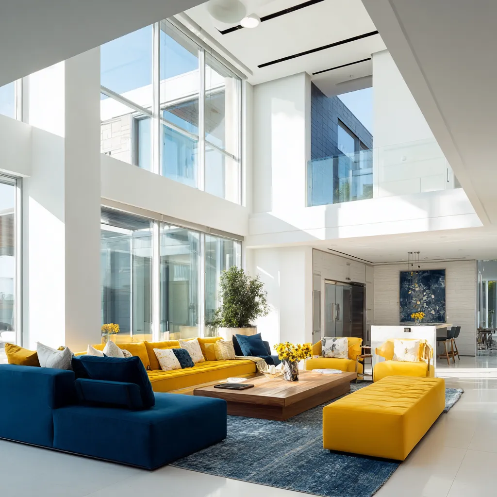 Bright interior layout promoting a clear mind