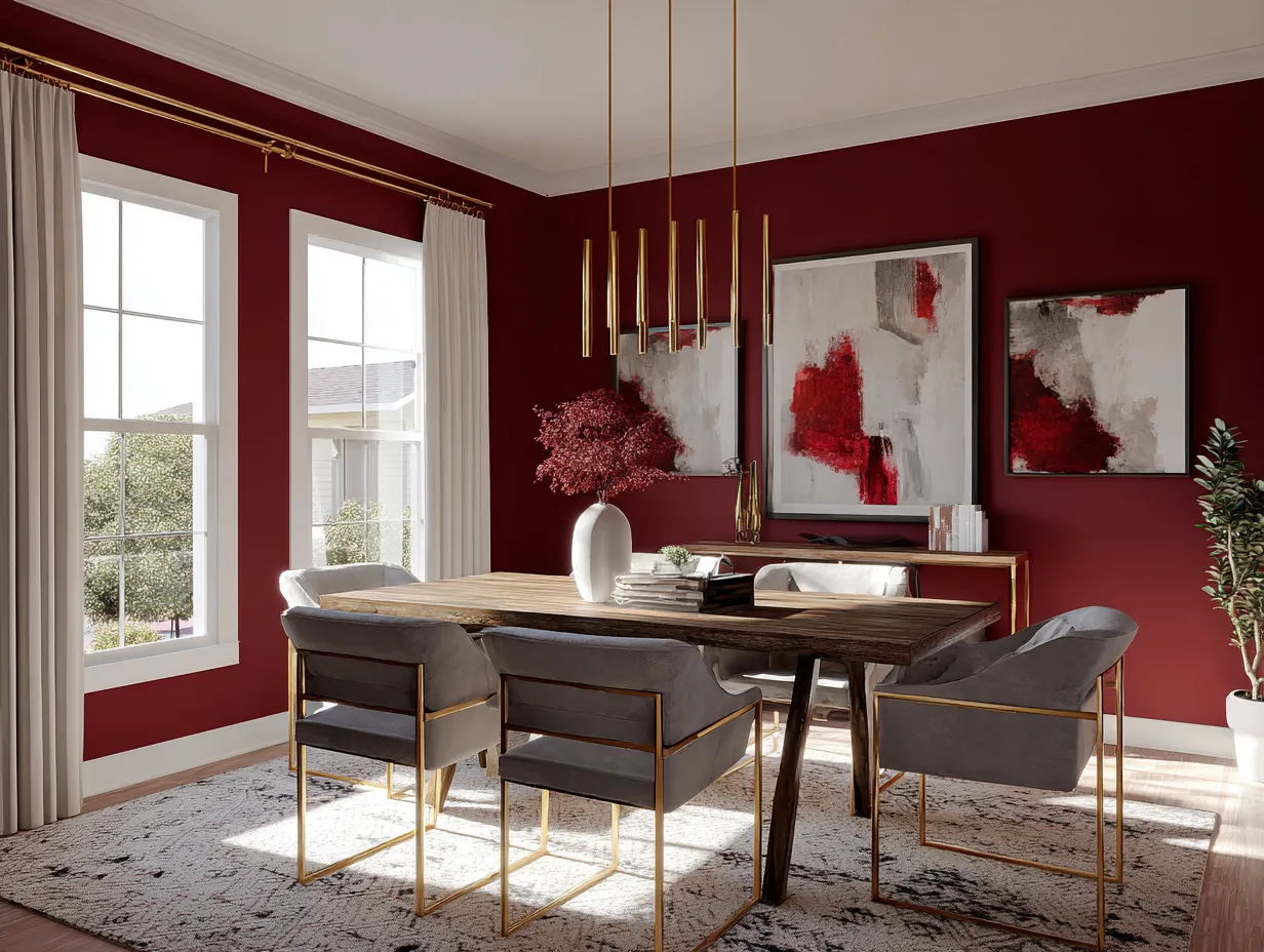 Why Deep Merlot Is The Most Sophisticated Choice For Dining Walls