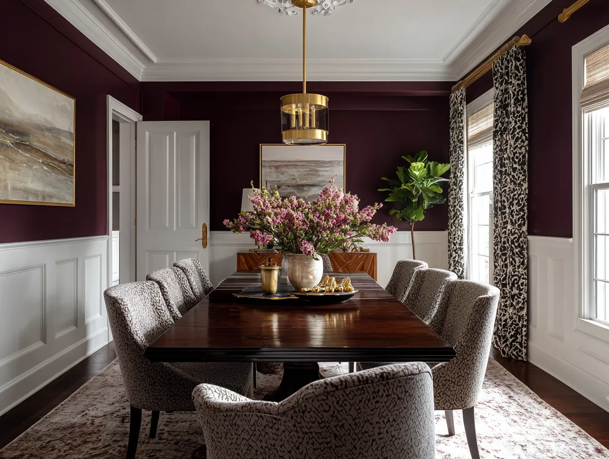 sophisticated wine color interior
