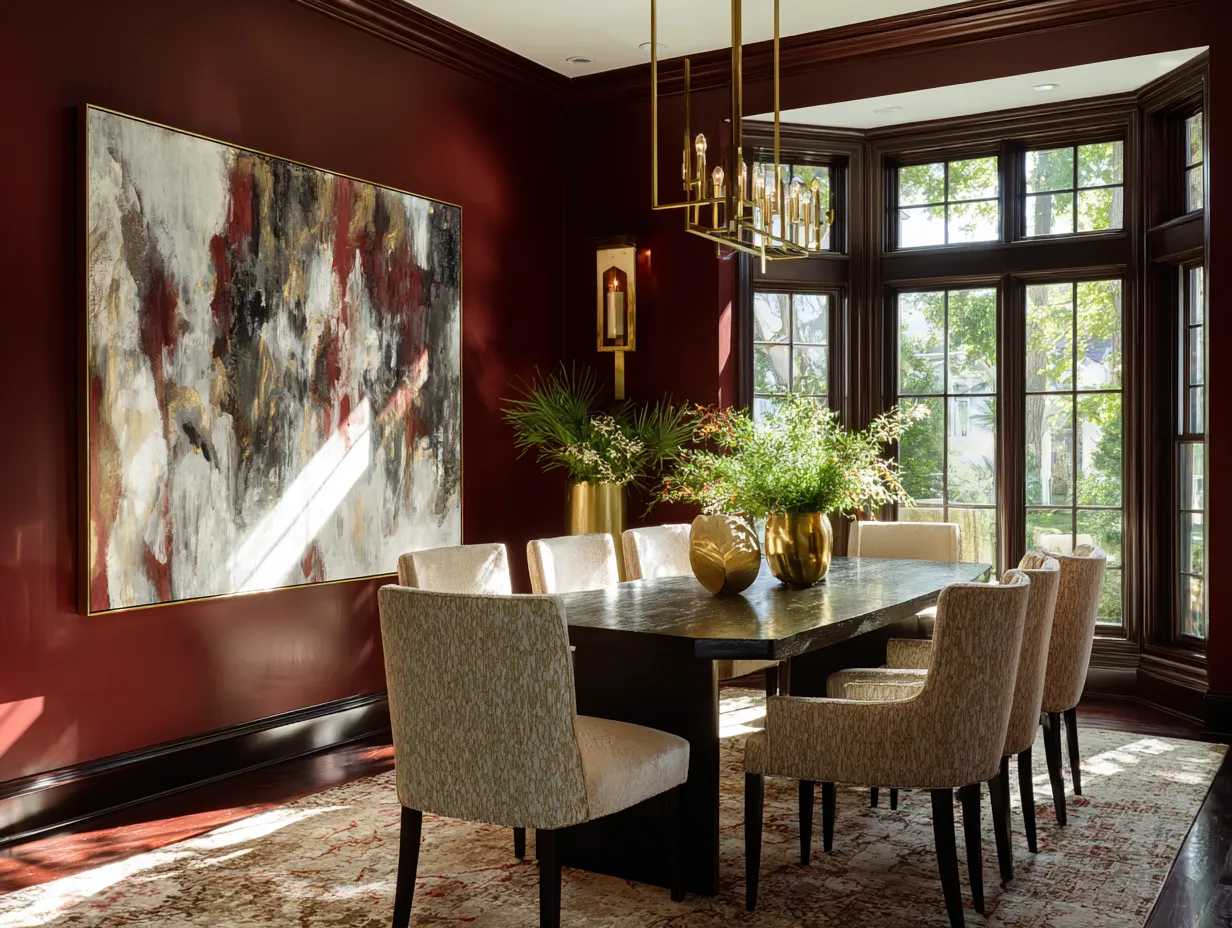 sophisticated dining room styling