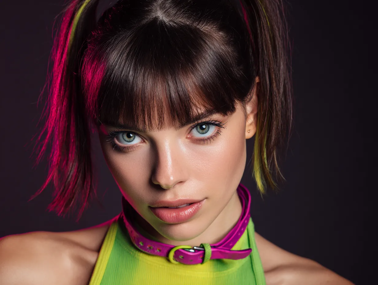 Modern hairstyle featuring light wispy fringe