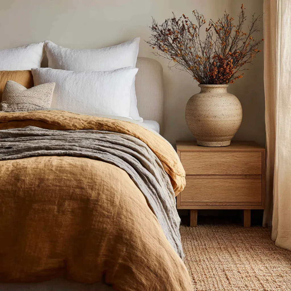 Warm neutral tones creating visual depth in a relaxing room