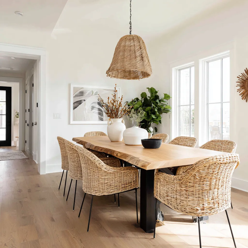 High contrast space rejecting the all white look for organic wood