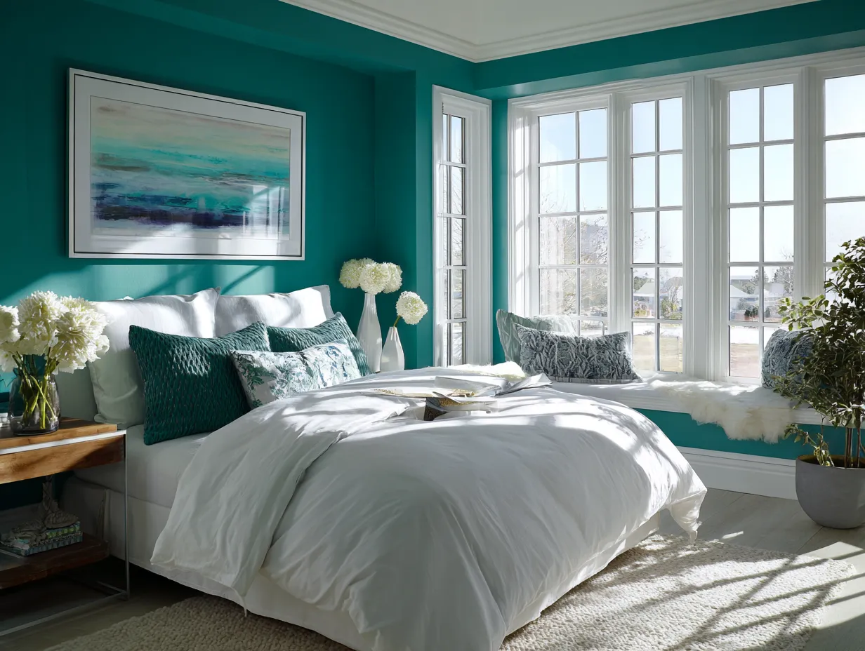 Creating a calm sanctuary using trendy bright paints