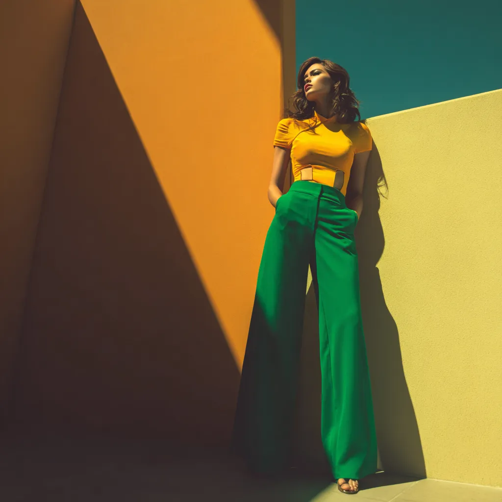 bold colorful wardrobe outfits