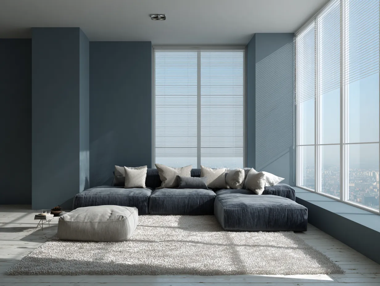 Enhancing home aesthetic with cool smoky blue grey tones