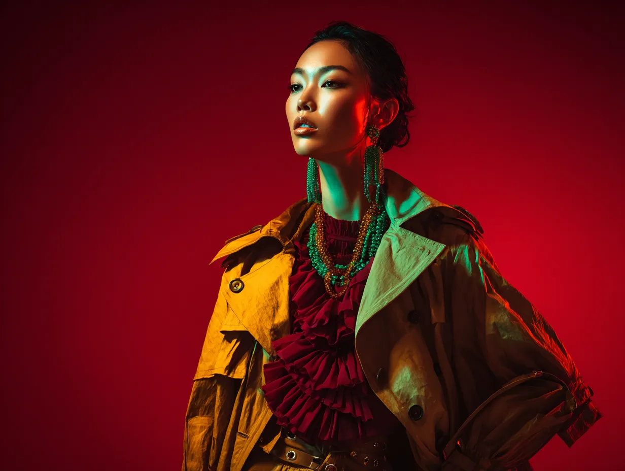 Maximalist style rules showing chunky emerald jewelry