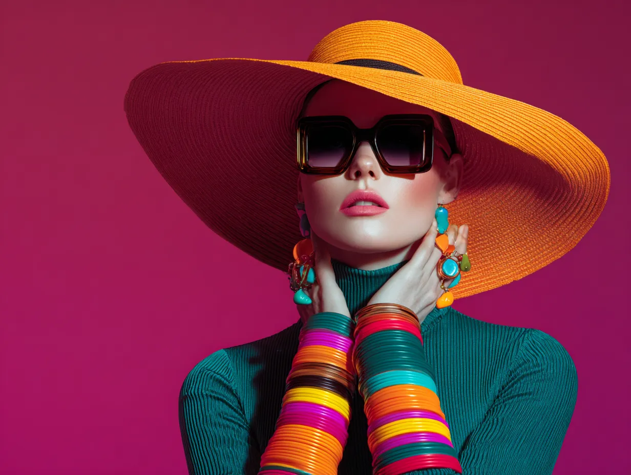 Extravagant clothing combinations elevated by accessories