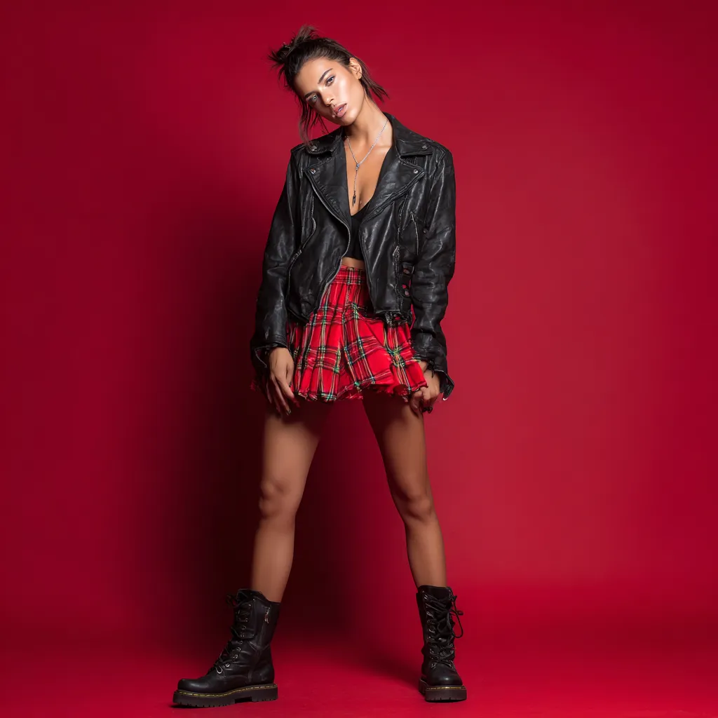 High contrast fashion photography featuring alternative clothing