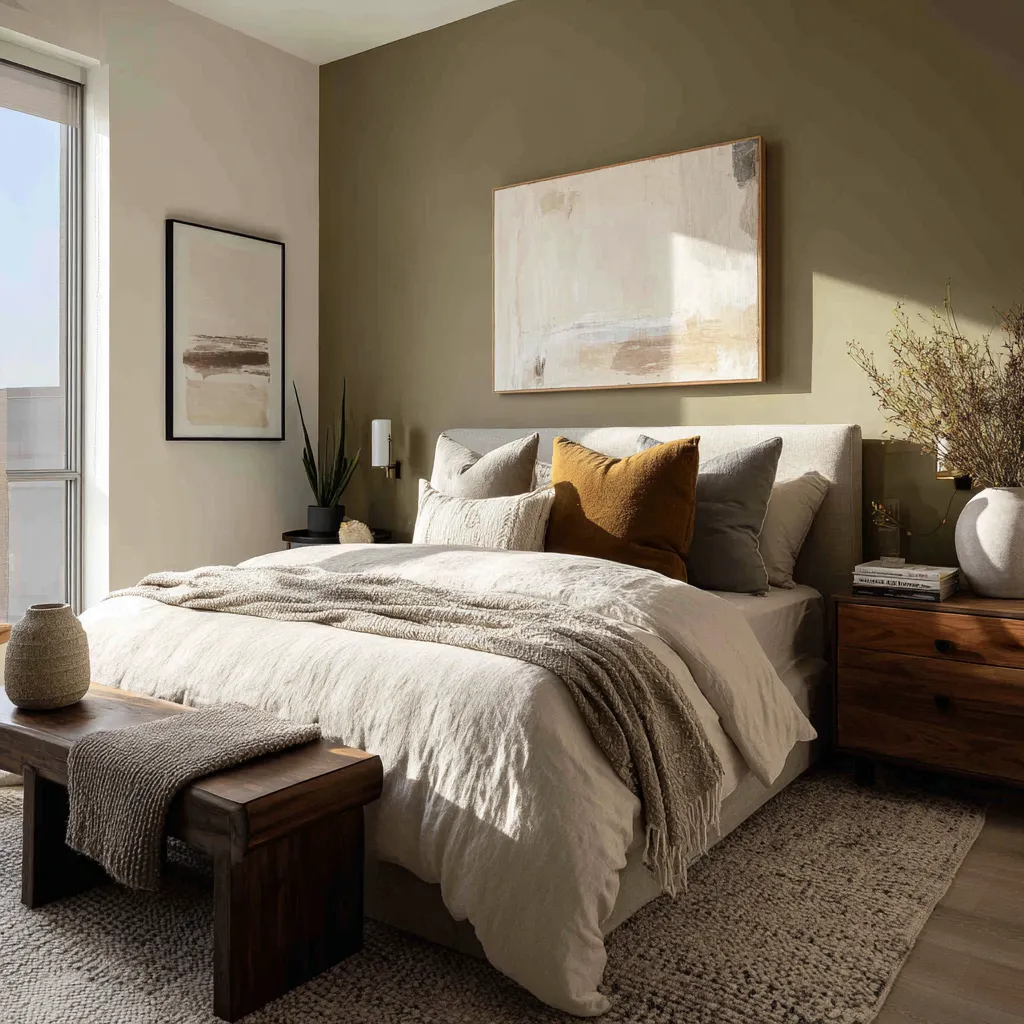 High contrast organic interior design for restful spaces