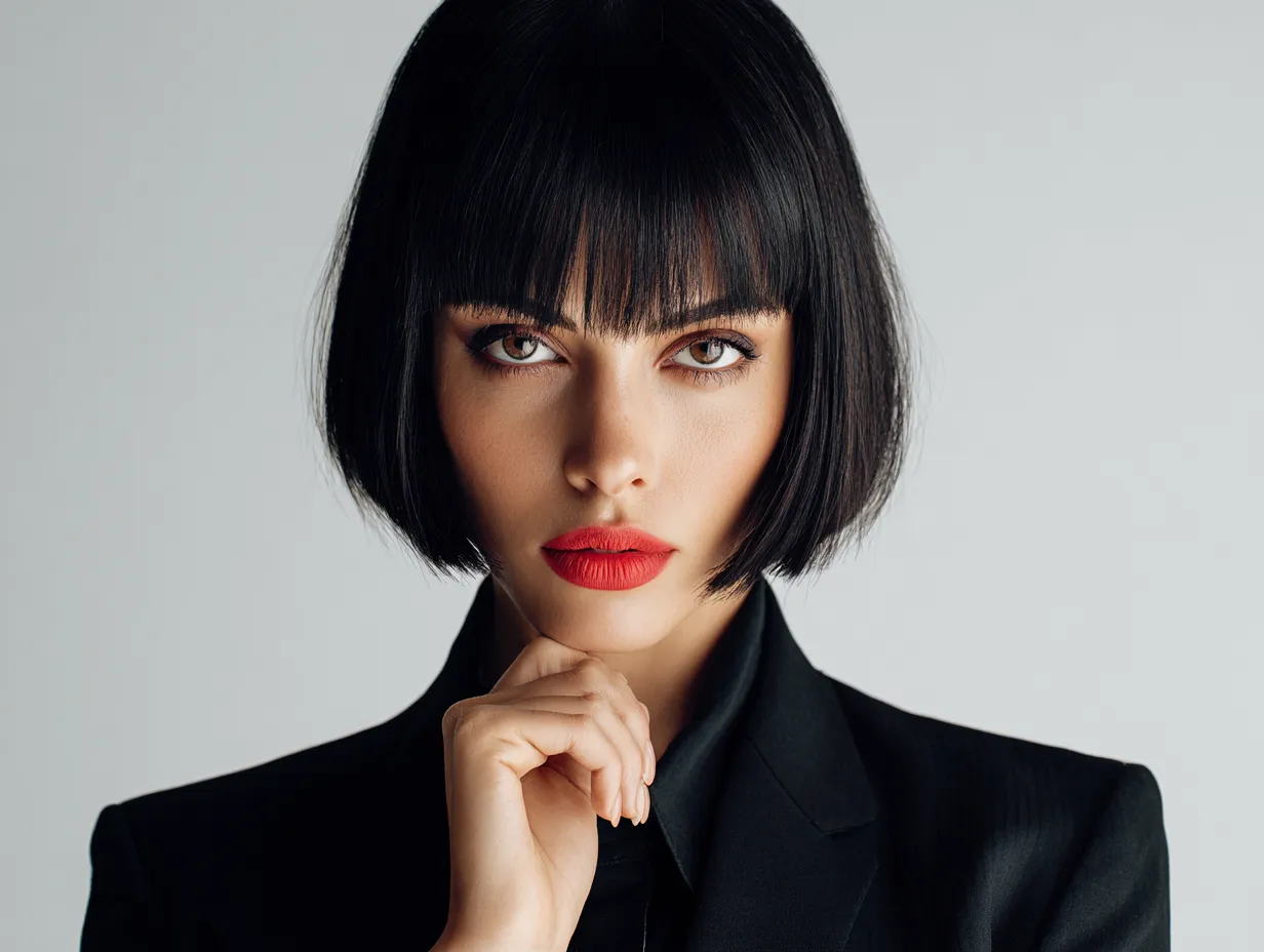 minimalist sleek bob hairstyle for women
