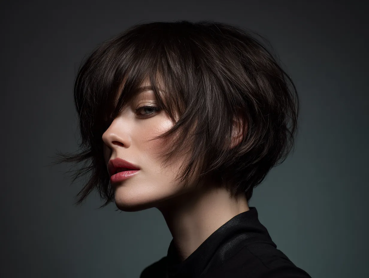 soft layered bob haircut with natural movement