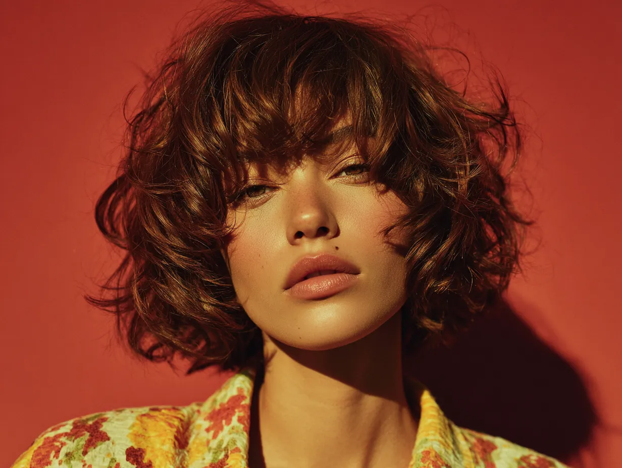 natural textured bob haircut with soft movement