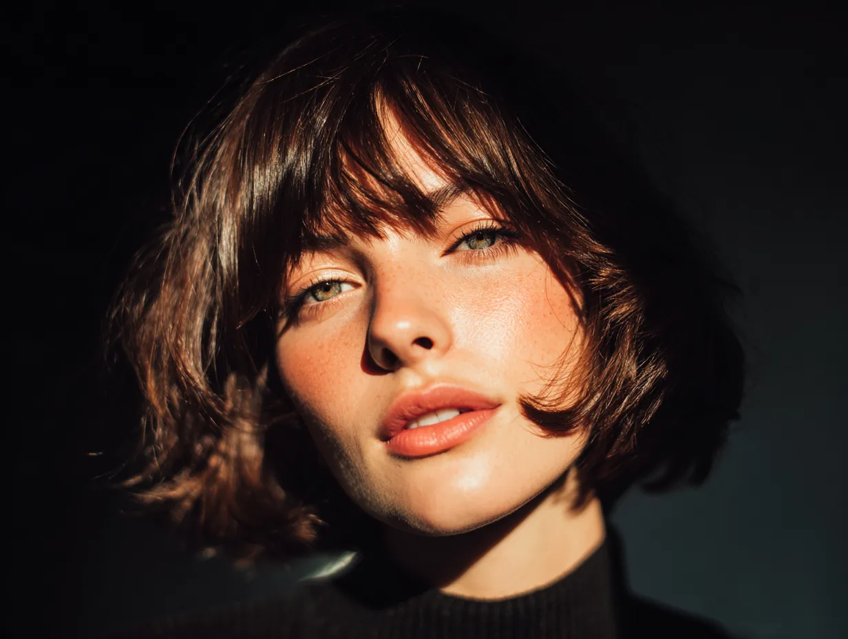 Quiet luxury haircuts featuring a sleek dark bob