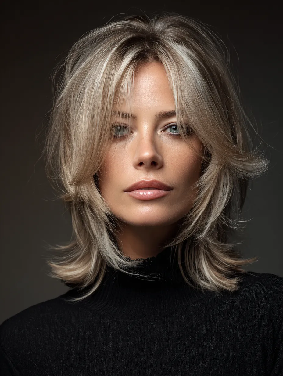 Fine hair wolf cut with long layers for shape and movement