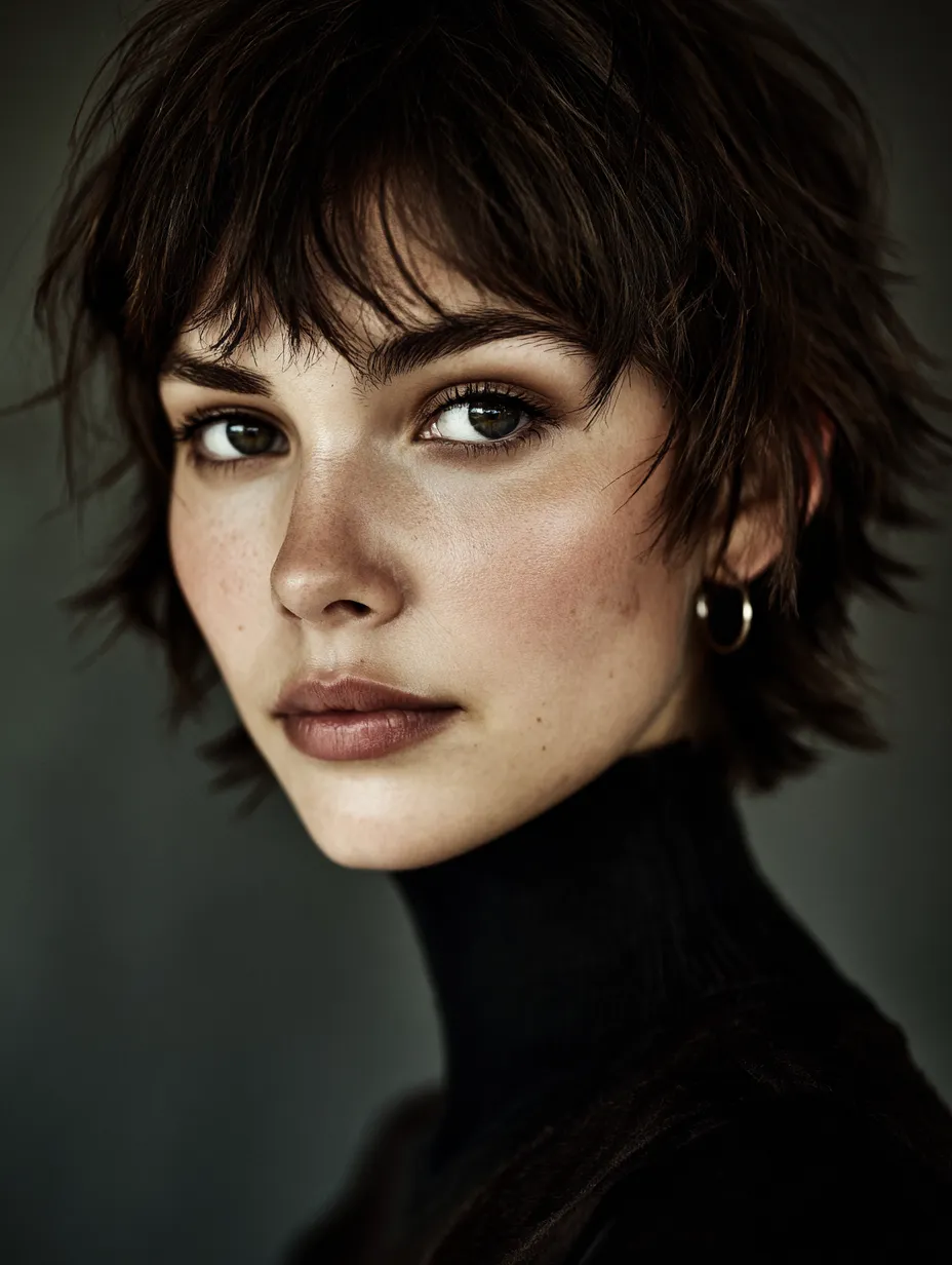 Short soft wolf cut growing out gracefully into medium length with layered movement