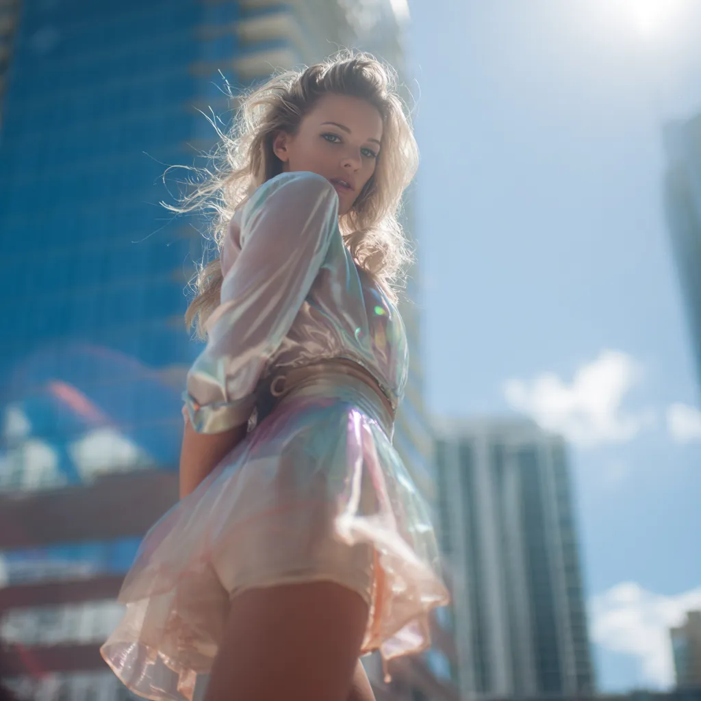 Pastel style shifts demonstrated on a sunny urban street