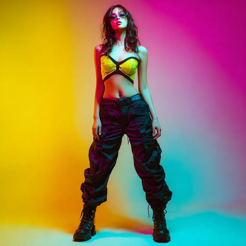 Vibrant millennium fashion cargo pants