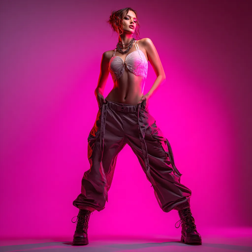 Futuristic early 2000s style standing