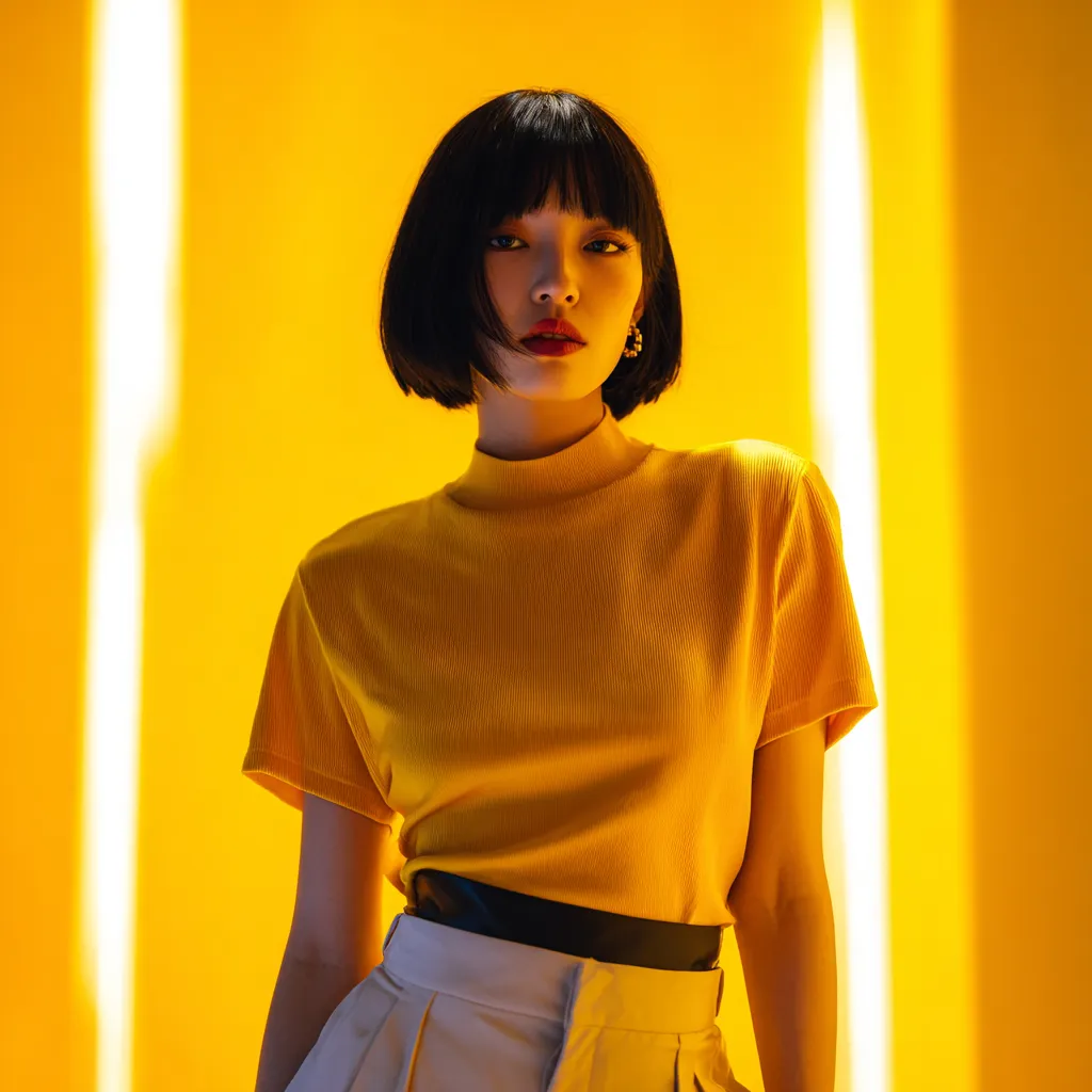 Bouncy hush haircut showing off face framing layers and movement