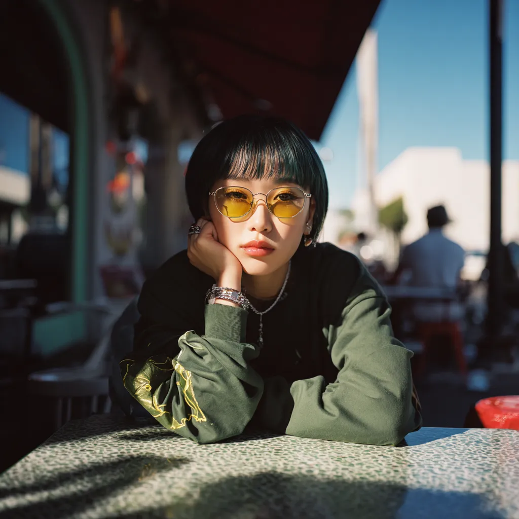 Beautiful low maintenance style captured under bright high contrast lighting