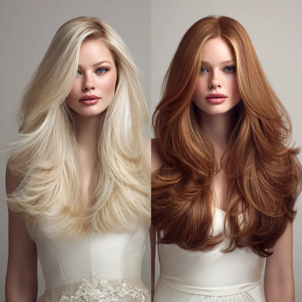 long hair crown lift layers studio light beauty shot