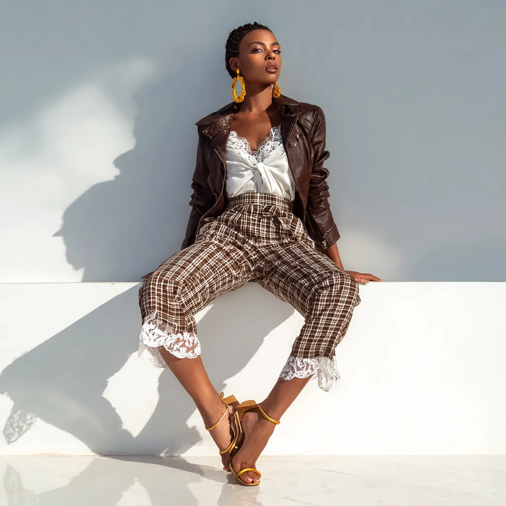 hailey bieber style capri pants spring editorial shoot