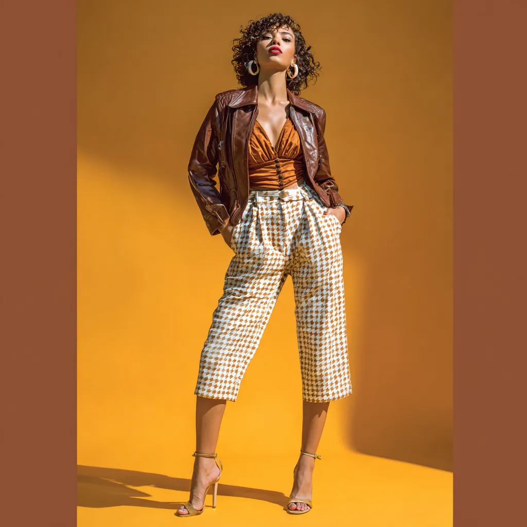 checkered capri pants spring street style women 2026