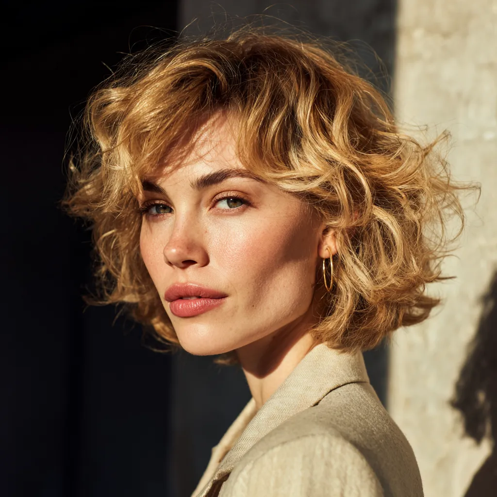 Volume-focused cloud cut layering on shoulder length hair