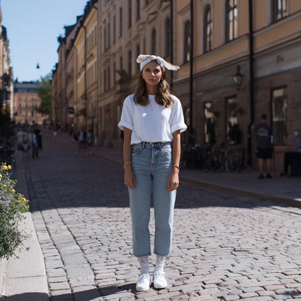 lace trim socks and bandana spring accessories