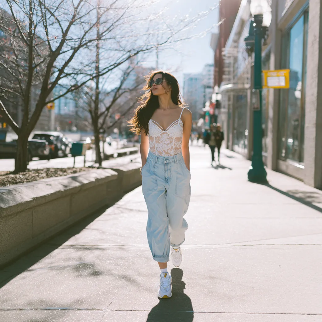 lace outfit casual street look spring 2026