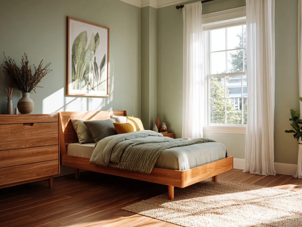 GREENGUARD Gold certified kids furniture in earthy toned bedroom