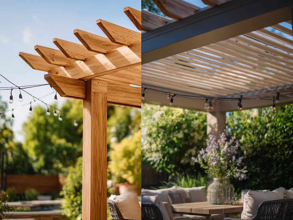aluminum louvered pergola modern patio space