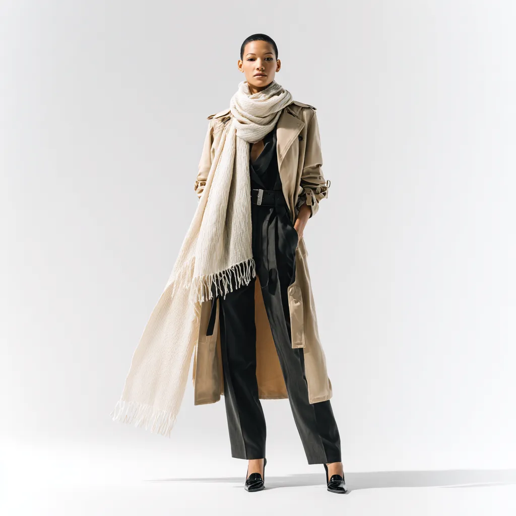 silk scarf layering idea spring 2026 fashion