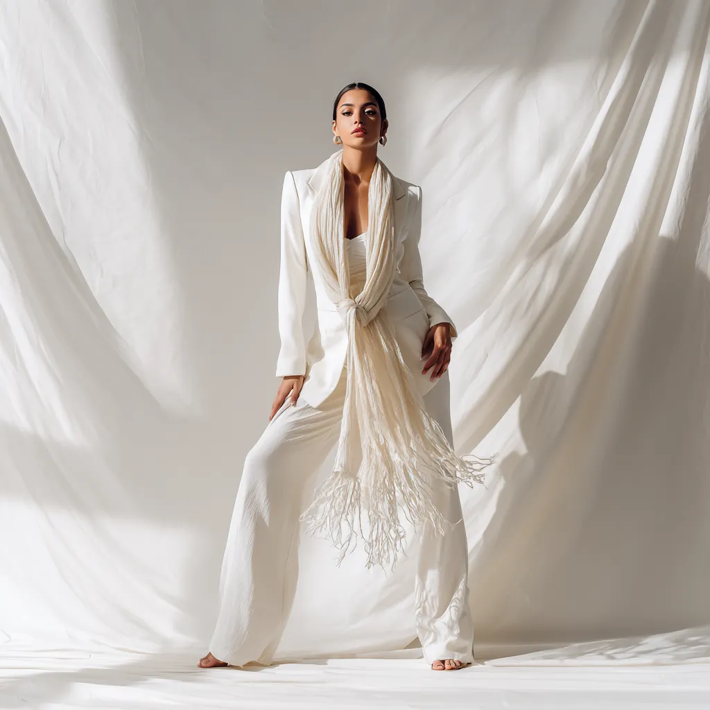 silk scarf waist styling spring fashion look